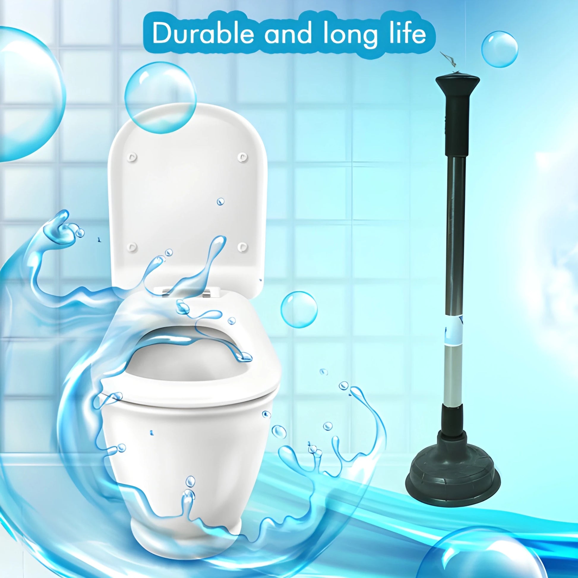 Heavy-Duty Drain Plunger - Industrial & Scientific