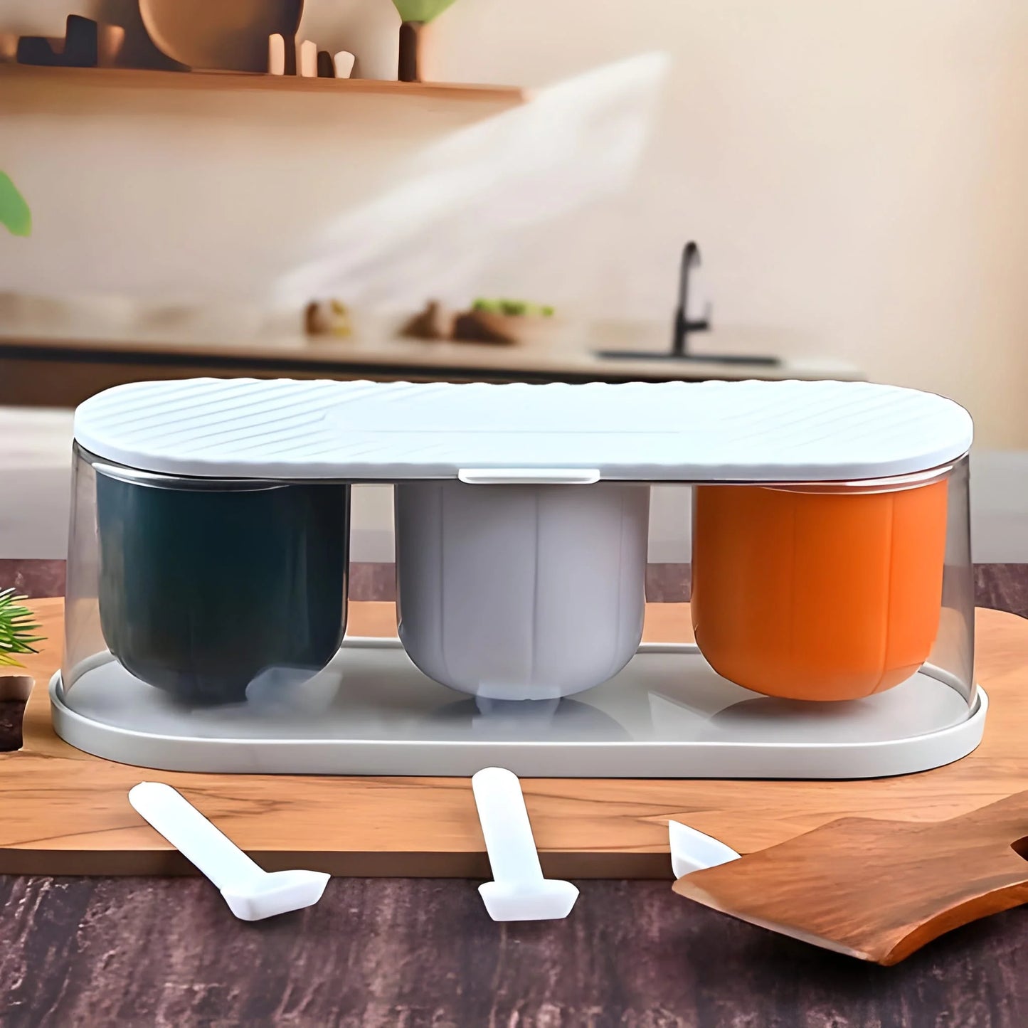 Best home kitchen 3 grid seasoning spice - & garden | 2025 | fast shipping