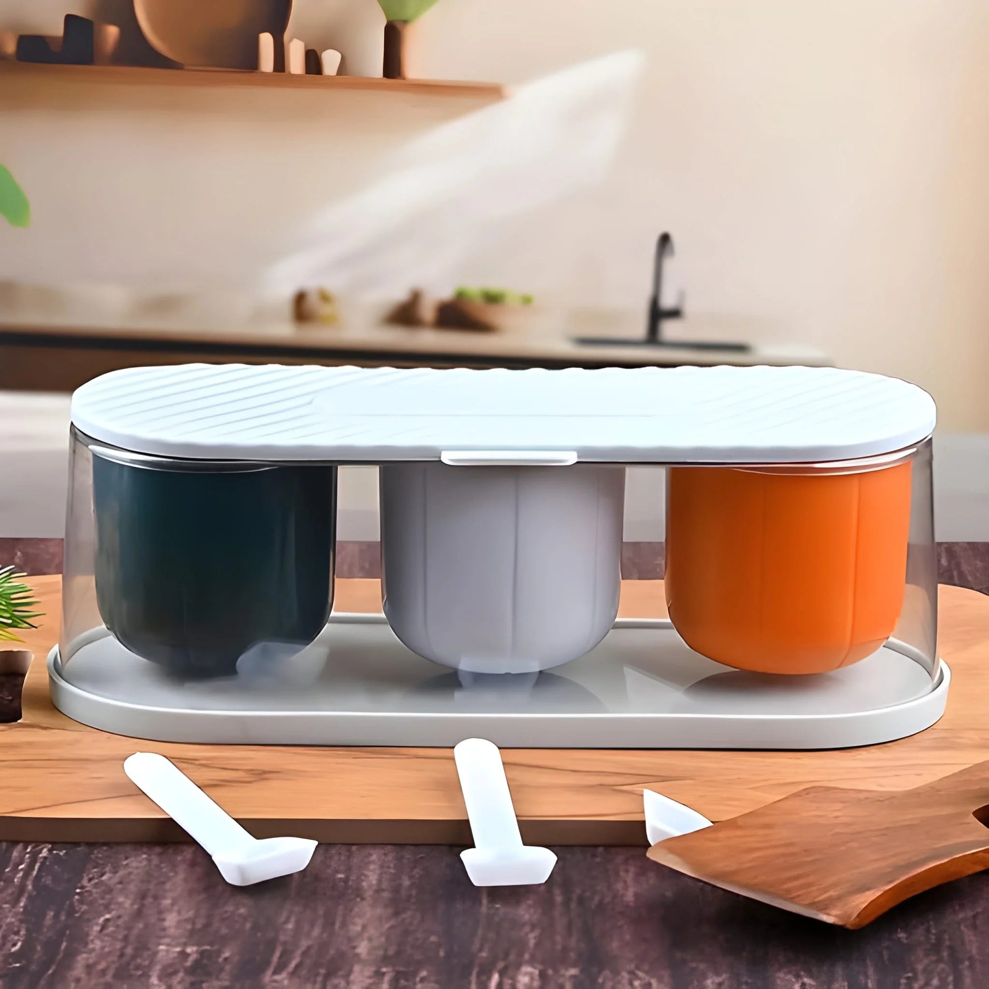 Best home kitchen 3 grid seasoning spice - & garden | 2025 | fast shipping