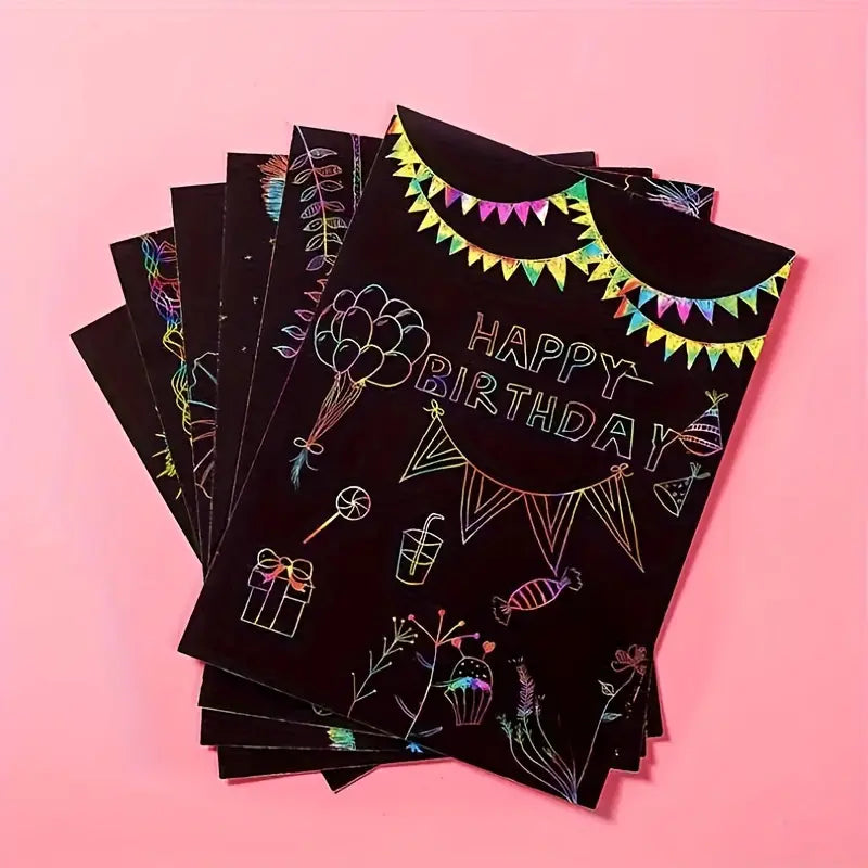 Magical Scratch Art Book For Gifts Girls Boys (40 Sheet) - Toys