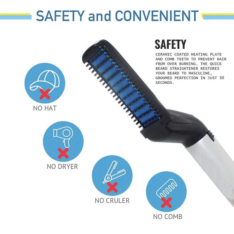 Best mens beard and hair curling straightener - straightening brushes | 2025 | fast shipping
