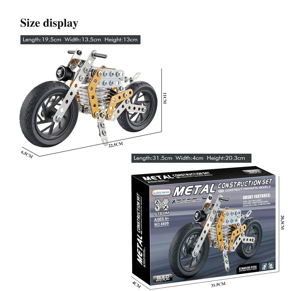 Best metal diy bike construction kit – 162 pcs - set toys | 2025 | fast shipping