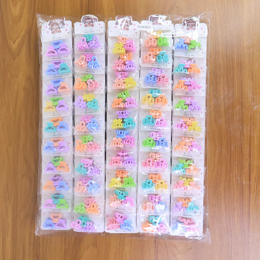 Mini Hair Claw Clips for Girls – 3 Pcs - Health & Beauty