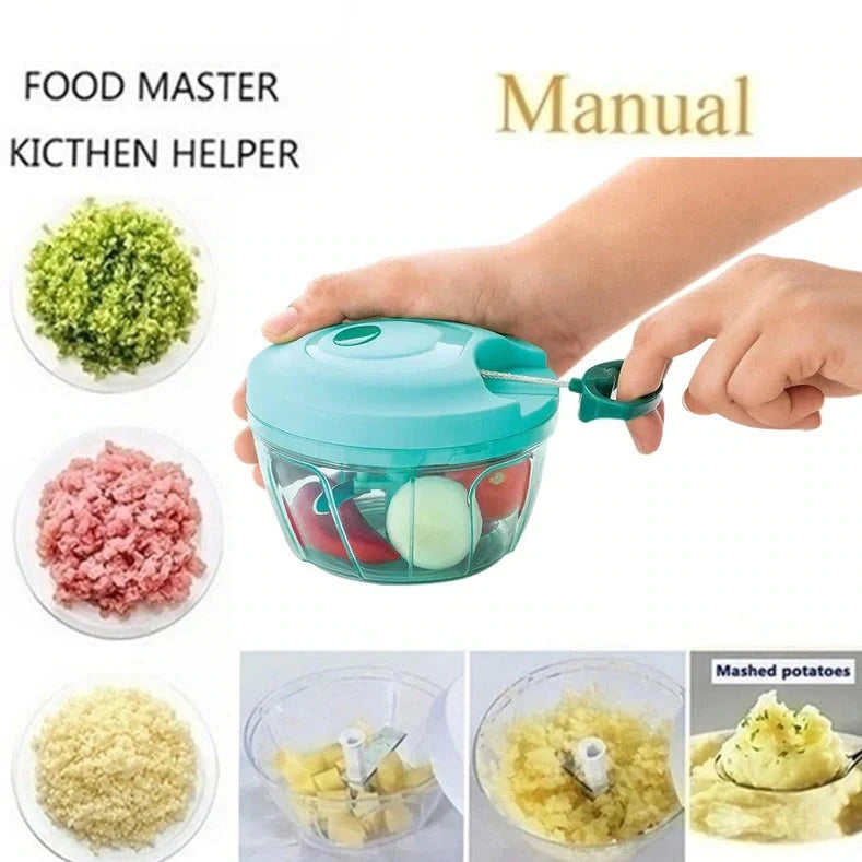 Mini Plastic Vegetable Chopper – 550ml - Home & Kitchen
