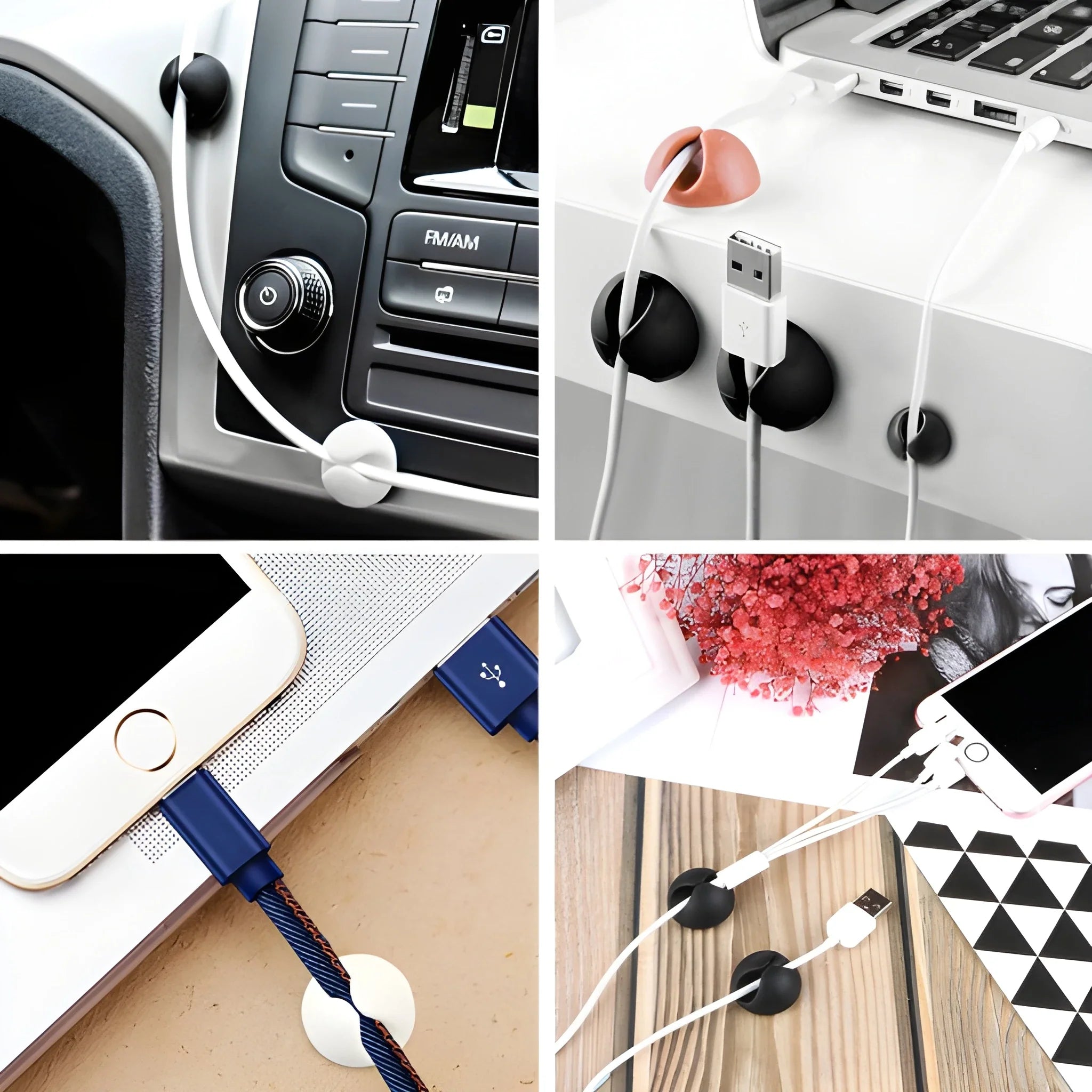 Multi-Size Cable Clips Set - mobile accessories