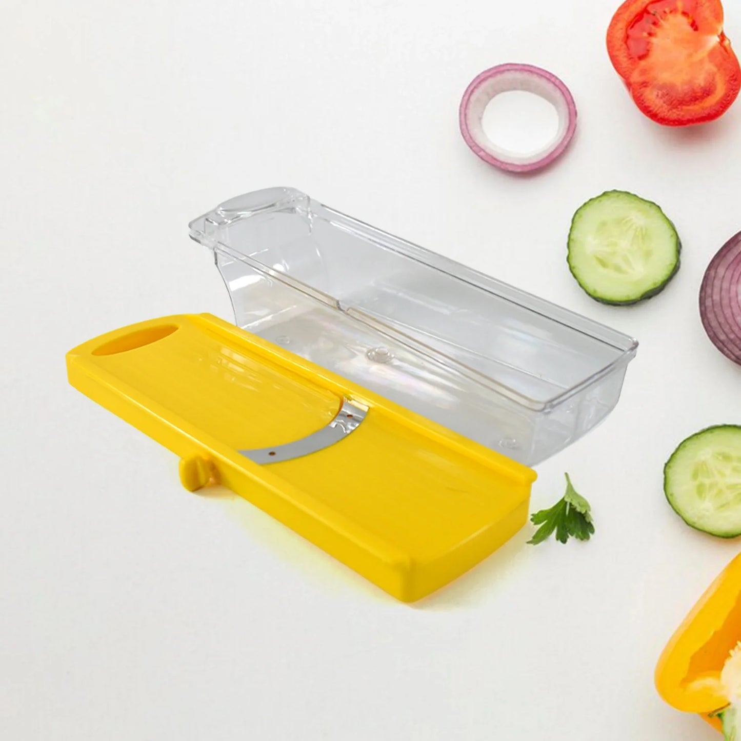 Multipurpose Vegetable & Fruit Slicer – Yellow - Home Kitchen