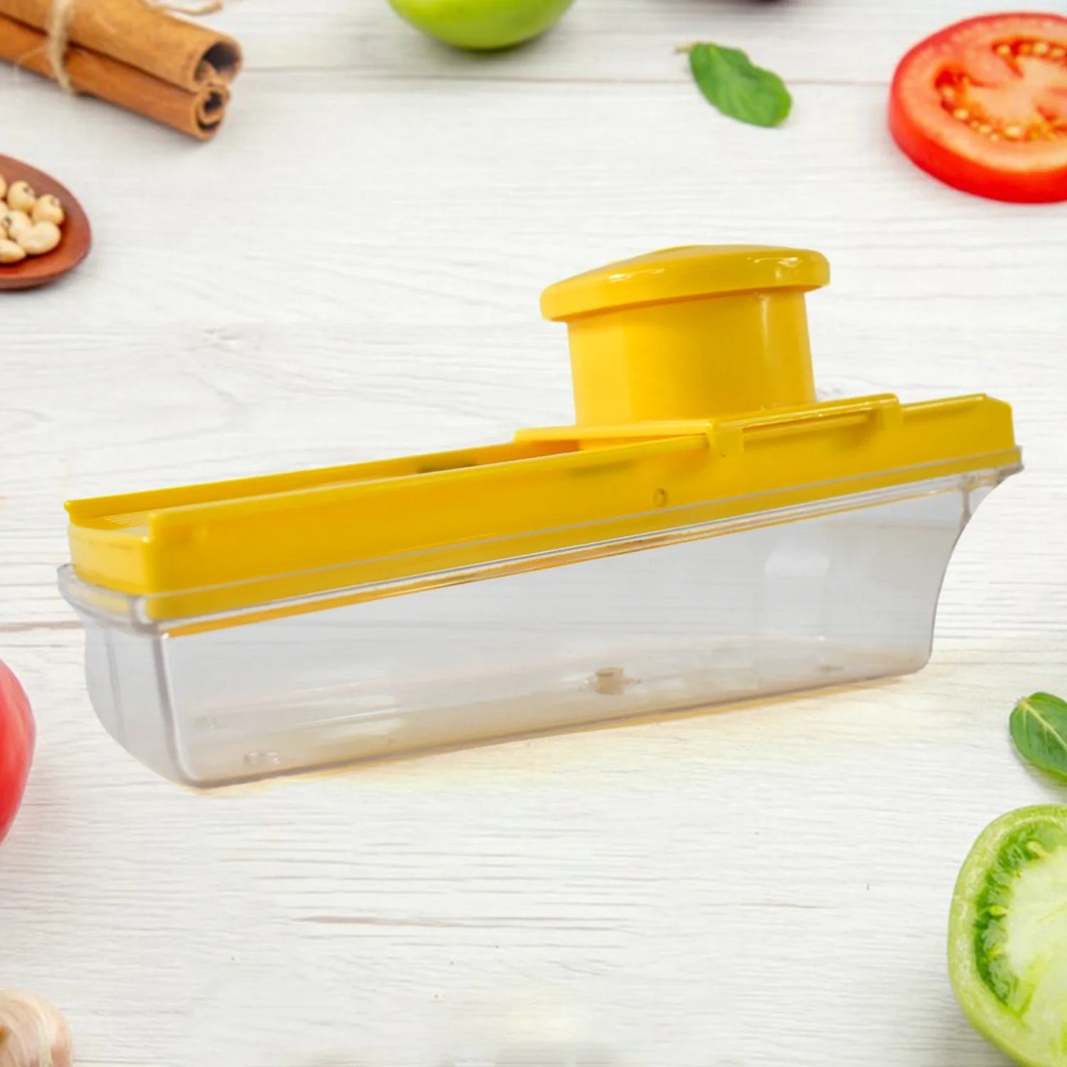 Multipurpose Vegetable & Fruit Slicer – Yellow - Home Kitchen