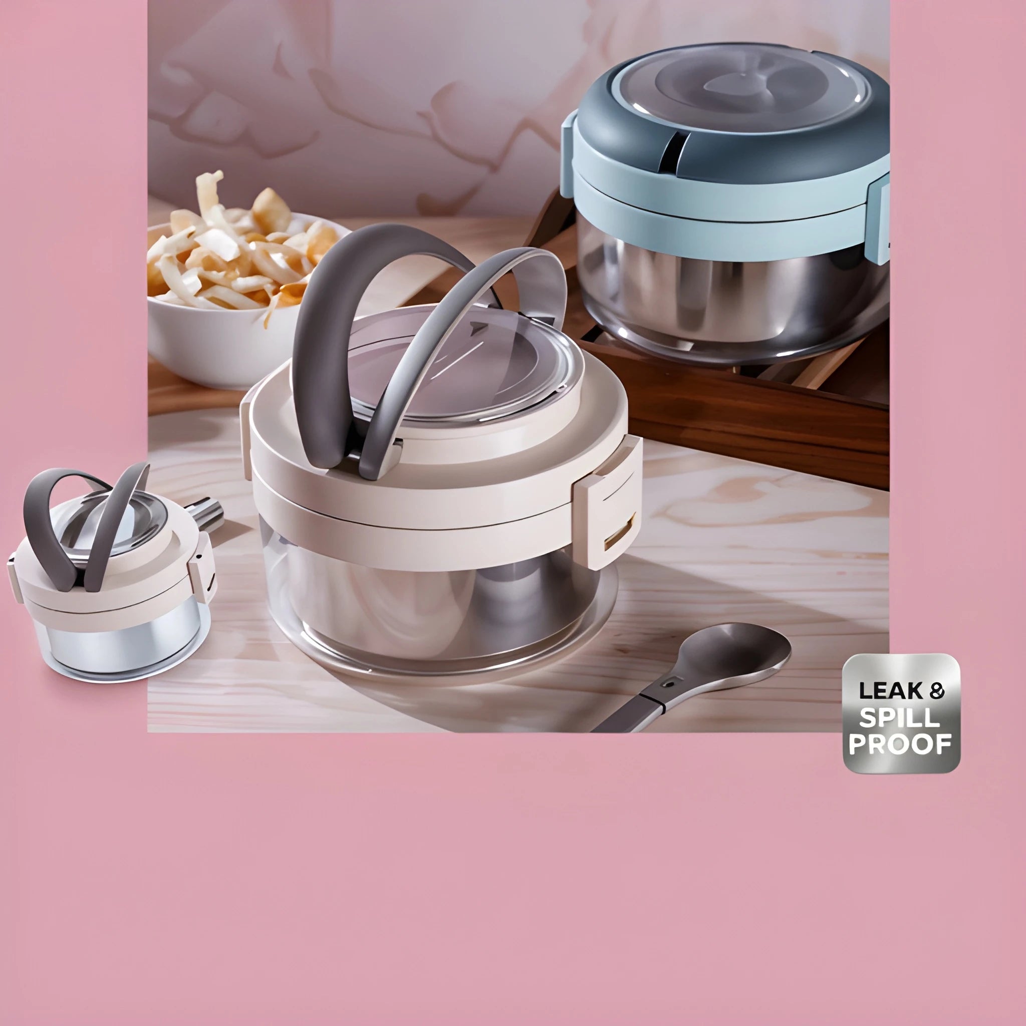 Compact leak-proof lunch box