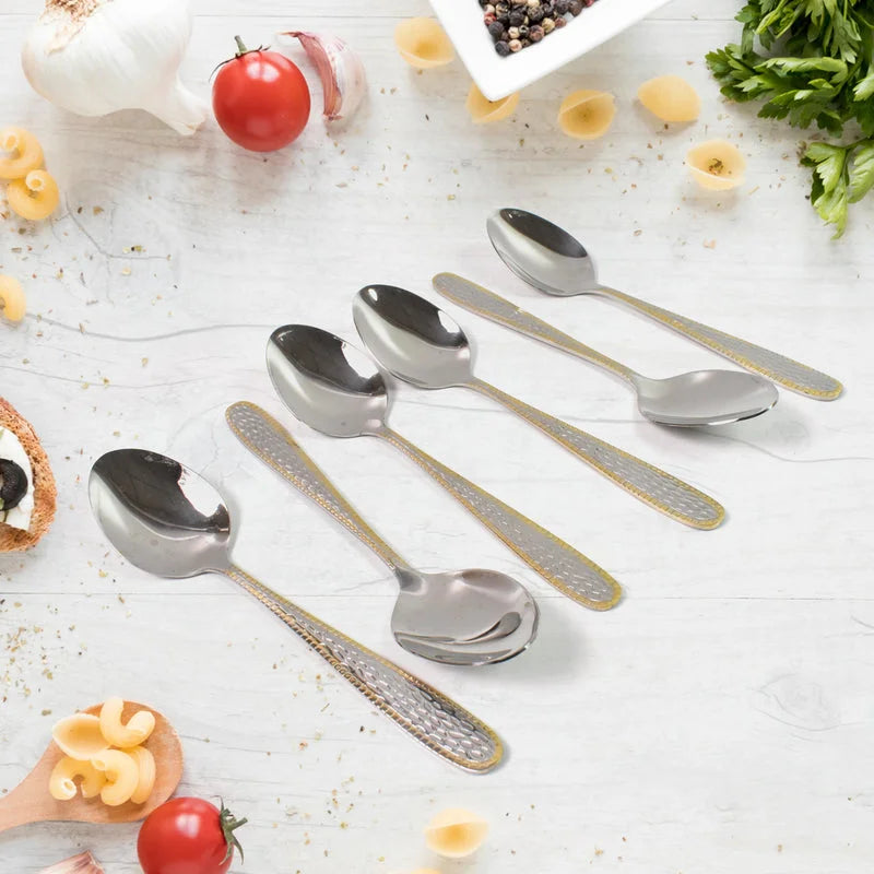 Best gold bordered steel spoons - 2025 | fast shipping