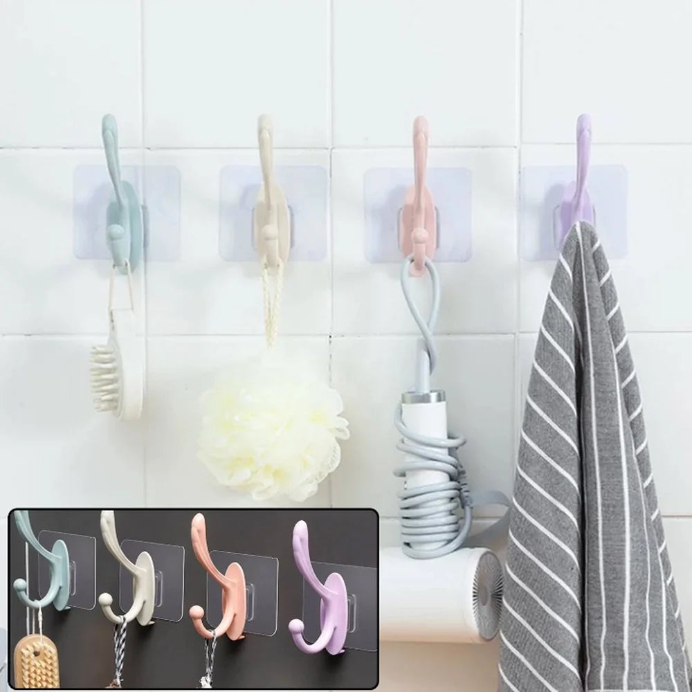 No-Drill Adhesive Wall Hooks - Home Improvement