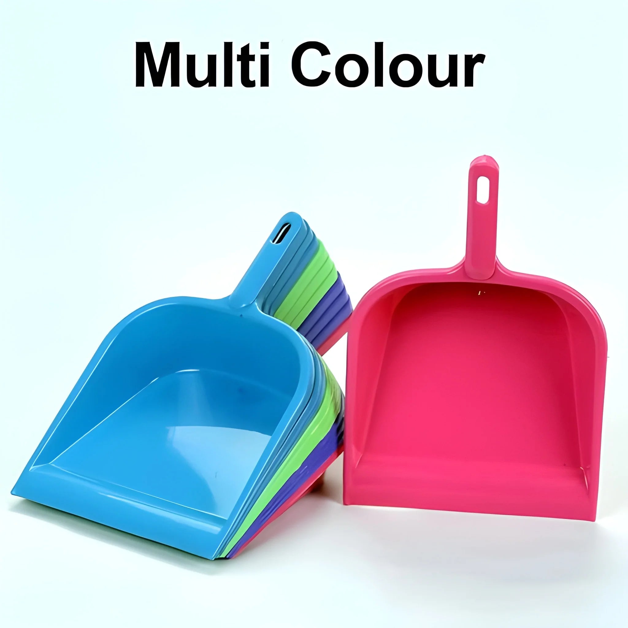 Durable multi surface plastic dustpan with handle
