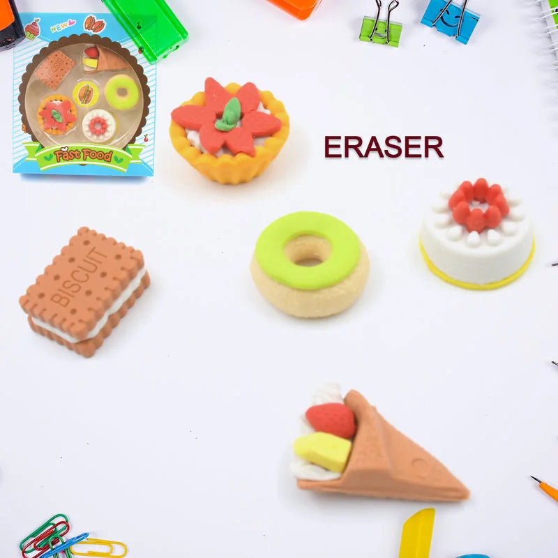 3D Fast Food Erasers - Office