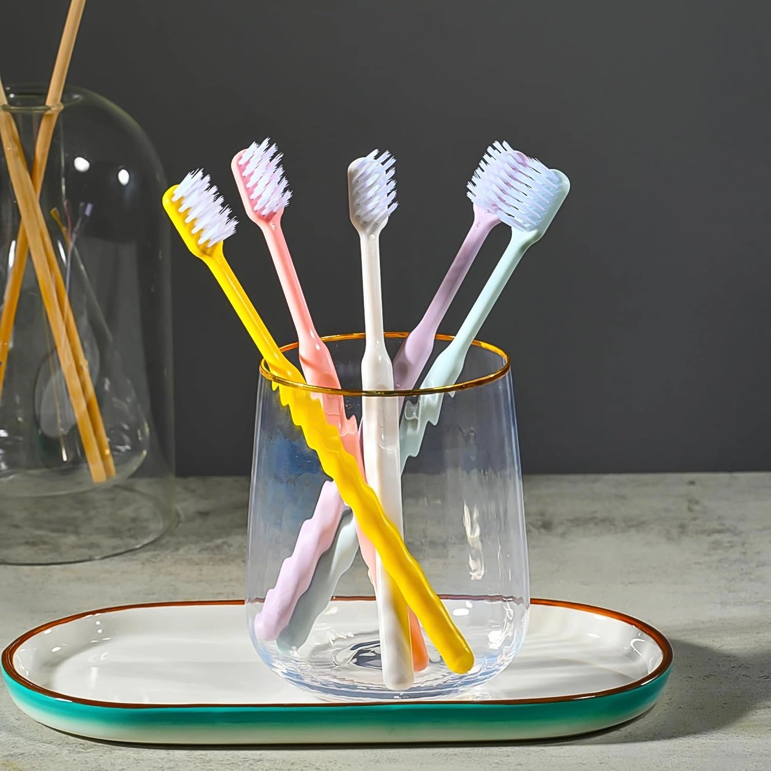 Family soft toothbrush set