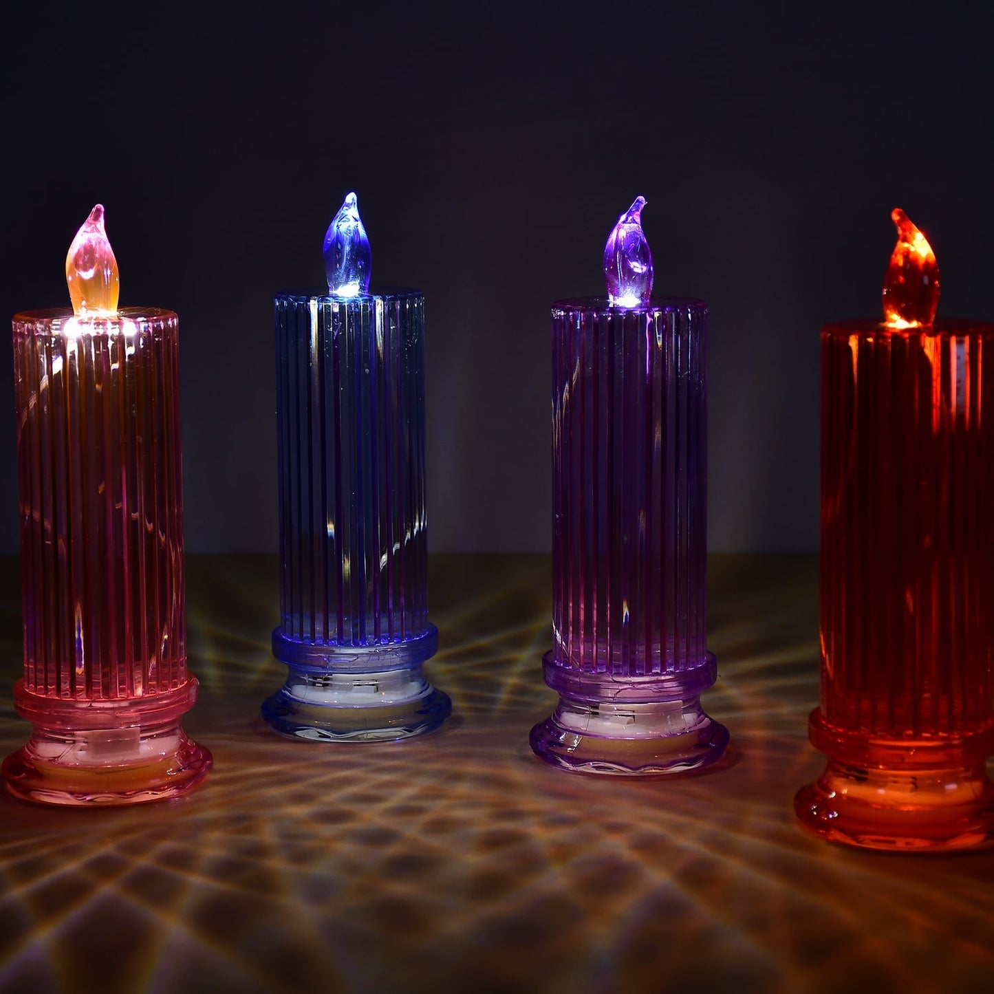 Glitter Swirl LED Candles