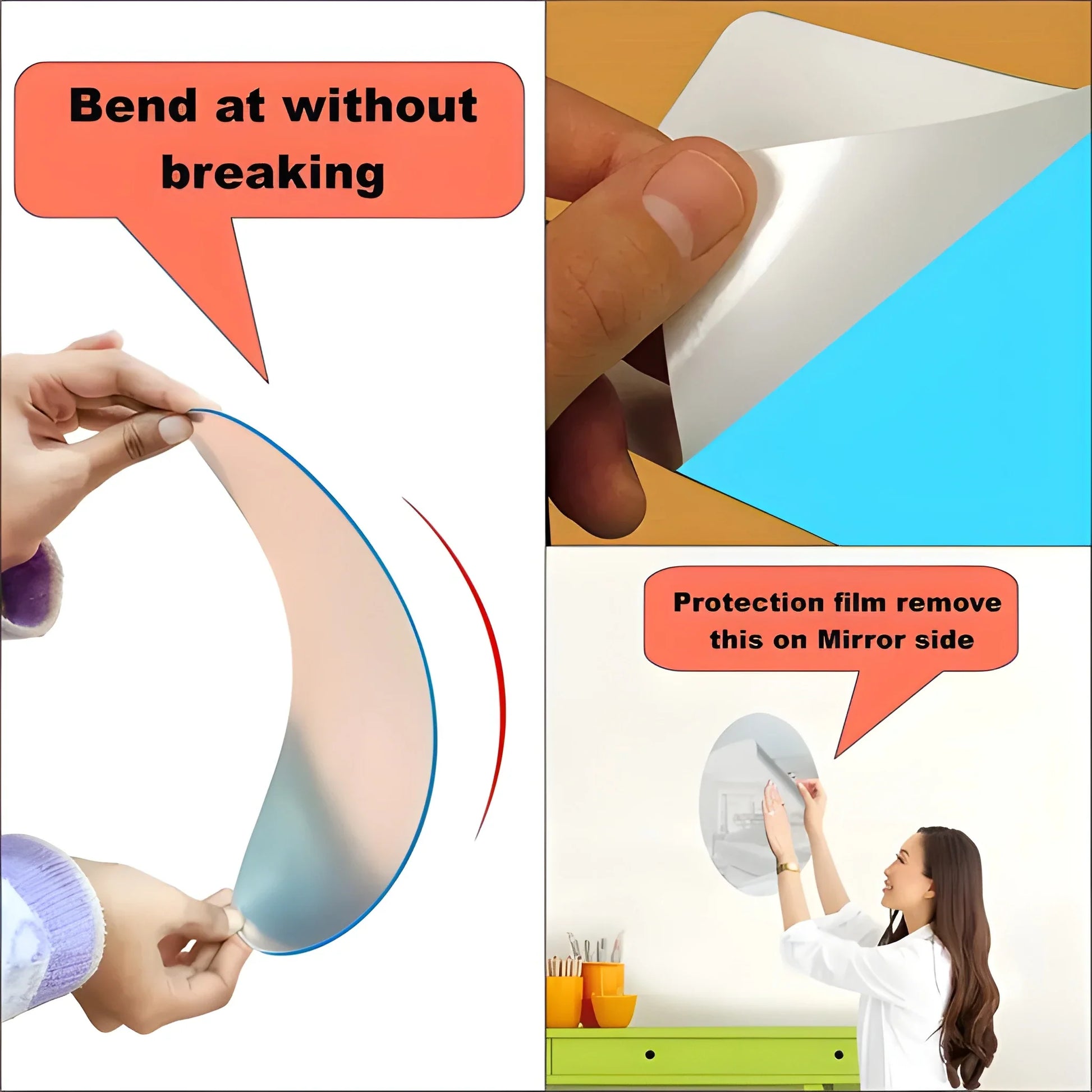 Best peel-and-stick mirror decal - home decor decals | 2025 | fast shipping