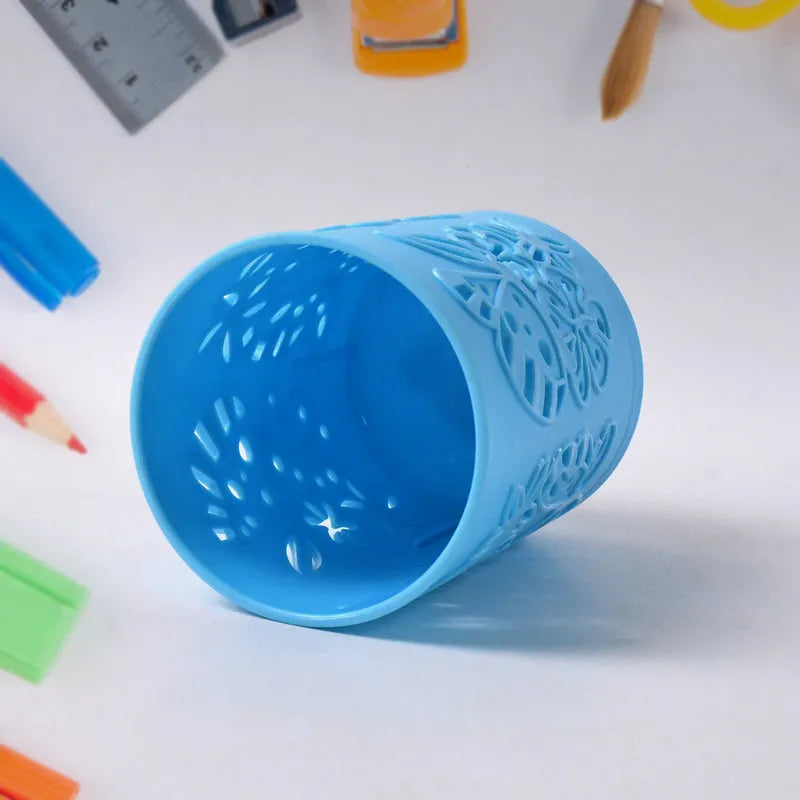 Pen Holder Office Desk Plastic Mesh Stand (1 Pc)