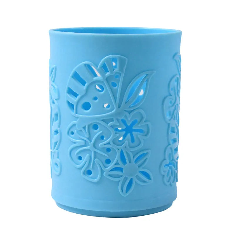 Pen Holder Office Desk Plastic Mesh Stand (1 Pc)