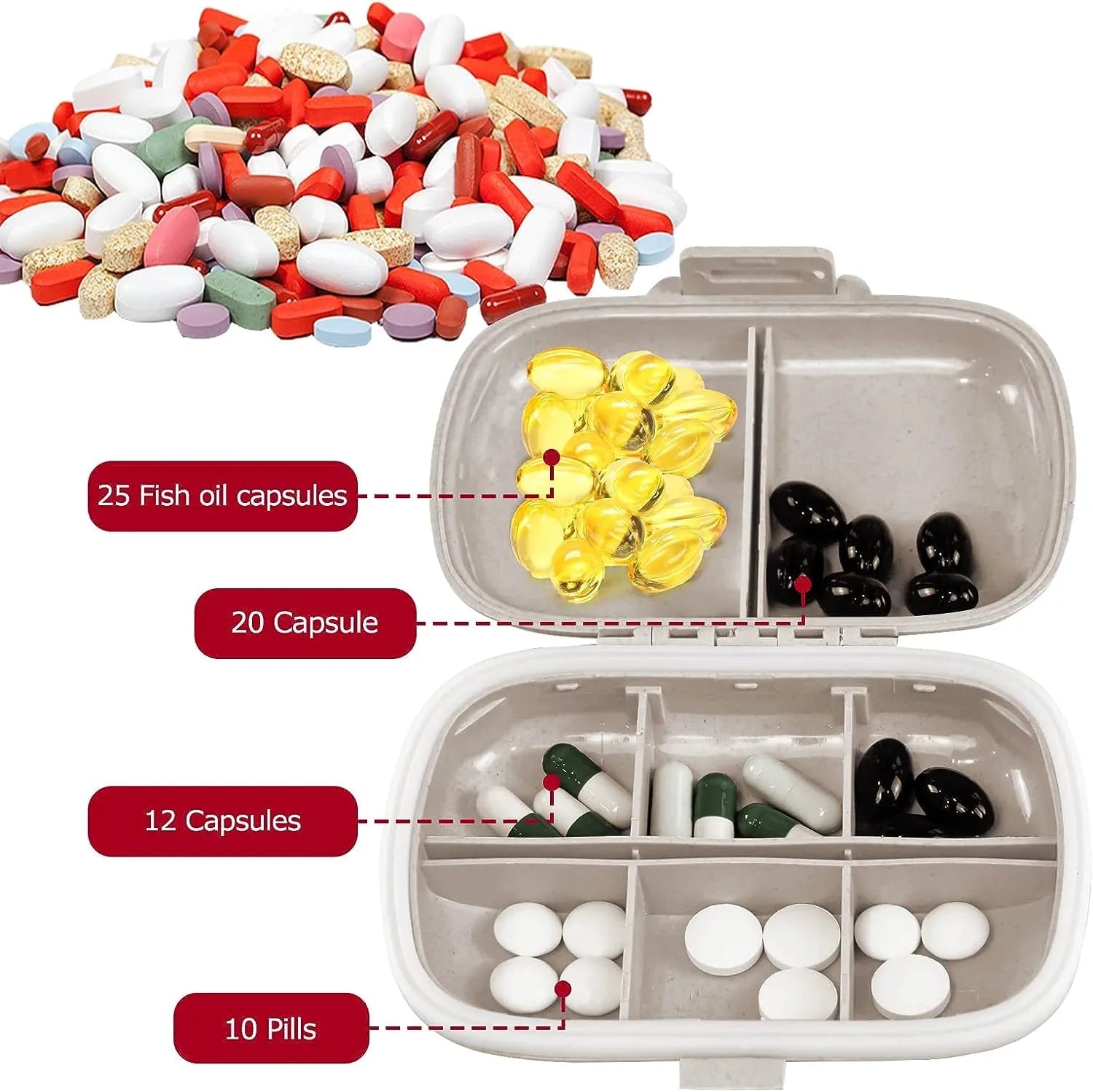 Best pill organizer with large compartments - pillboxes | 2025 | fast shipping