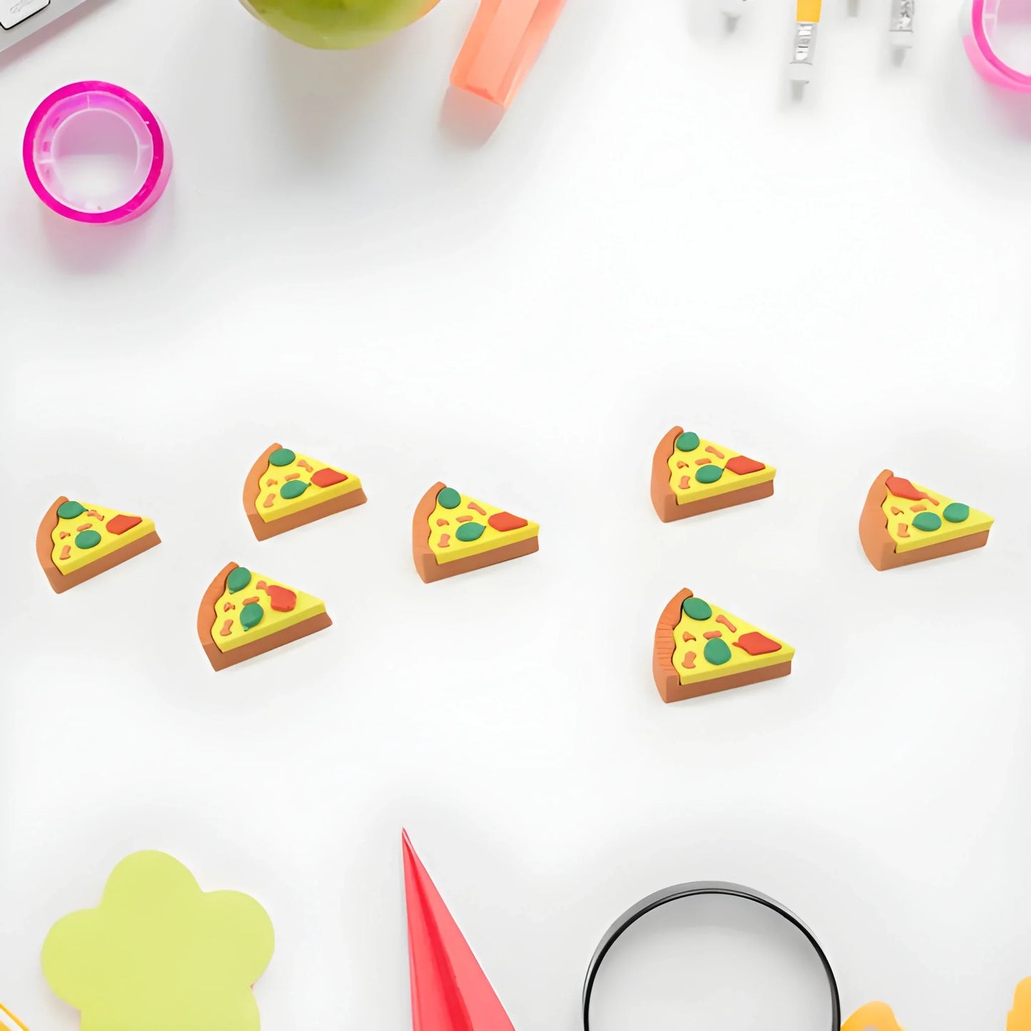Pizza Slice Erasers (7-Pack) - Stationery