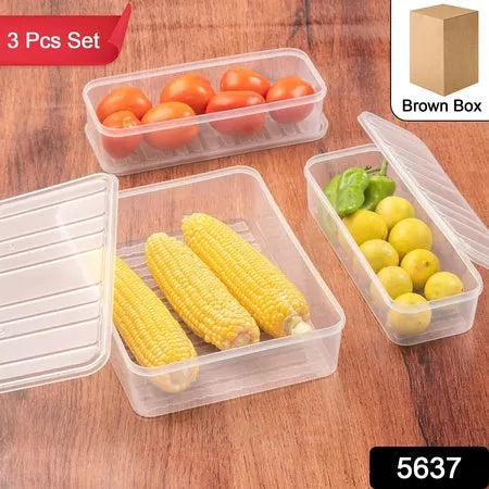 Plastic food storage container (3 pcs set)