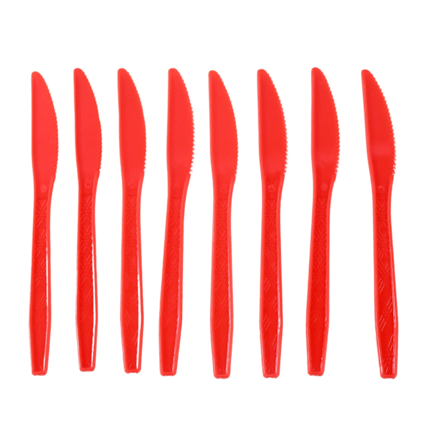 Red Plastic Knives – Pack of 8 - Kitchen Tool