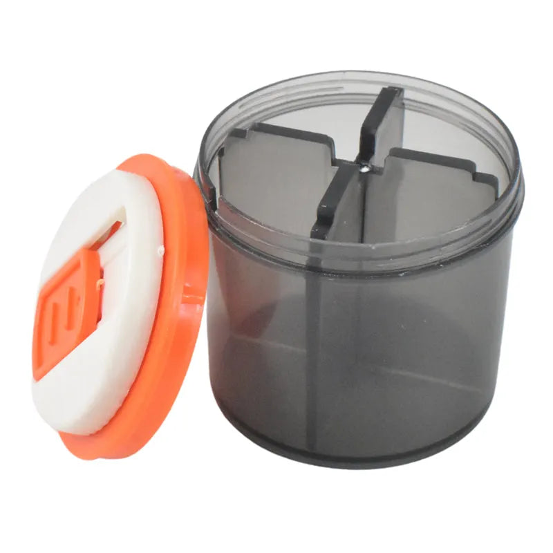 Plastic 4 Section Pill Box Organizer (1 Pc Mix Color) - Health Care