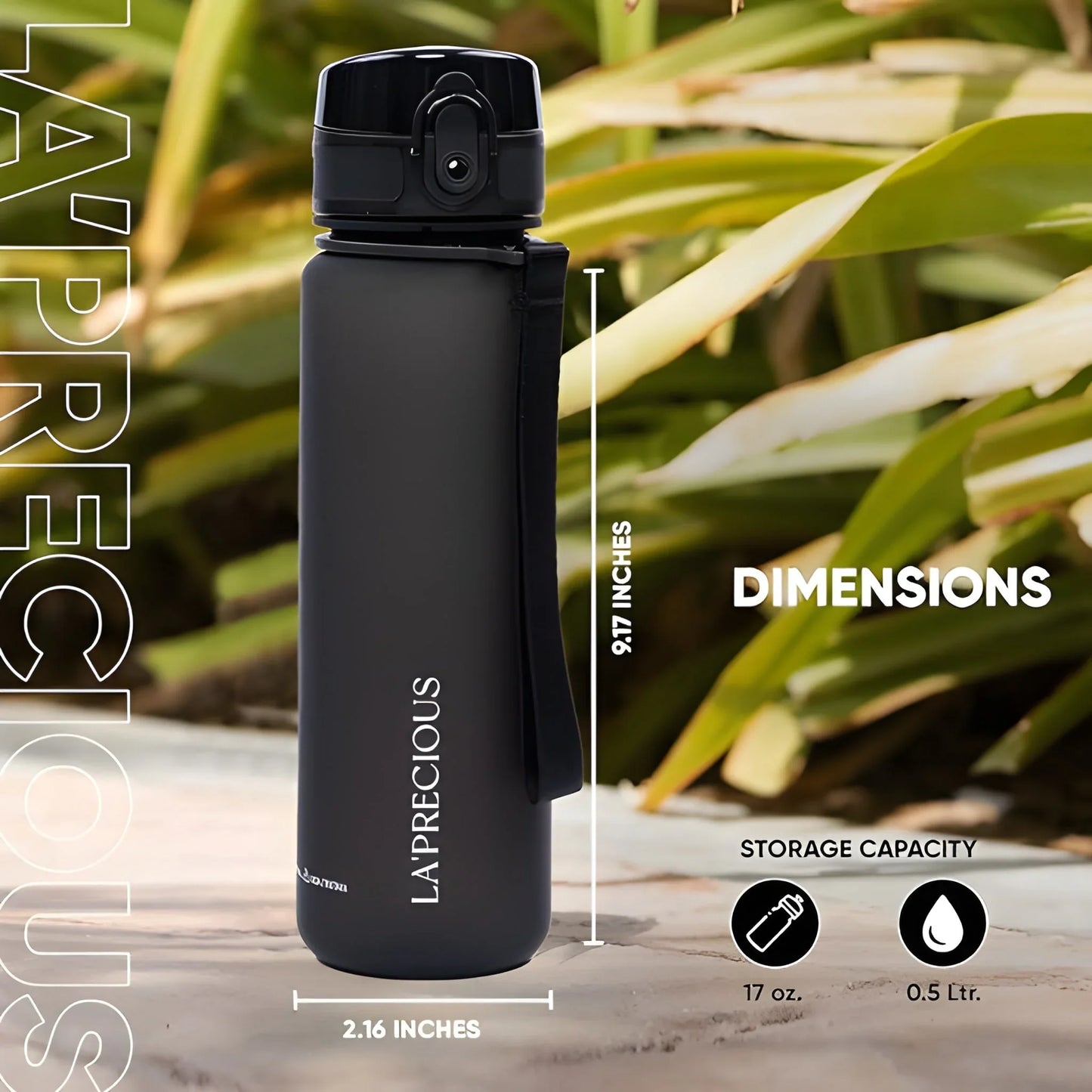 Best plastic black motivational water bottle - home & garden | 2025 | fast shipping