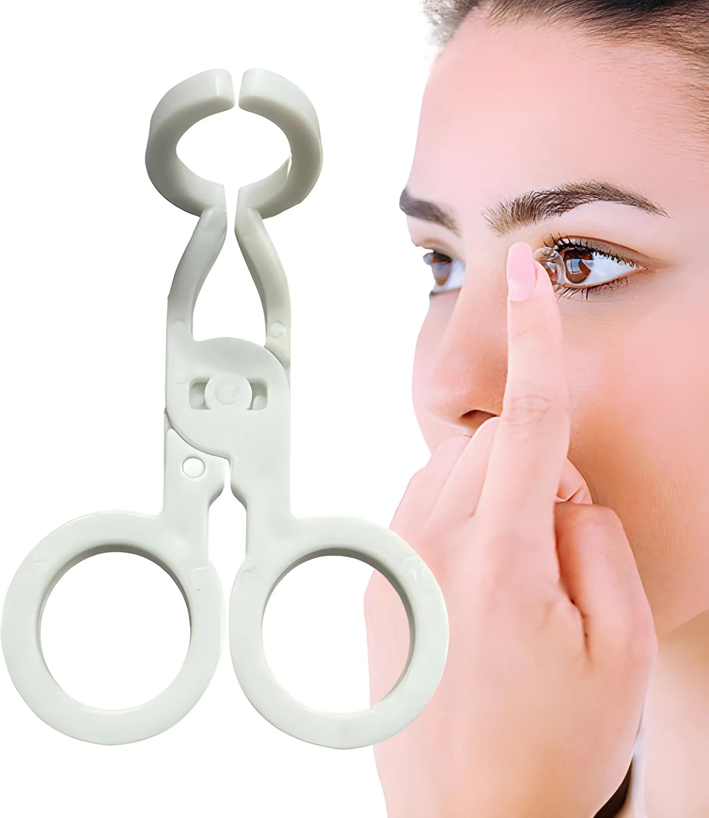 Plastic Ergonomic Women Eye Care Contact Lenses Inserter Remover Tool - Health & Personal