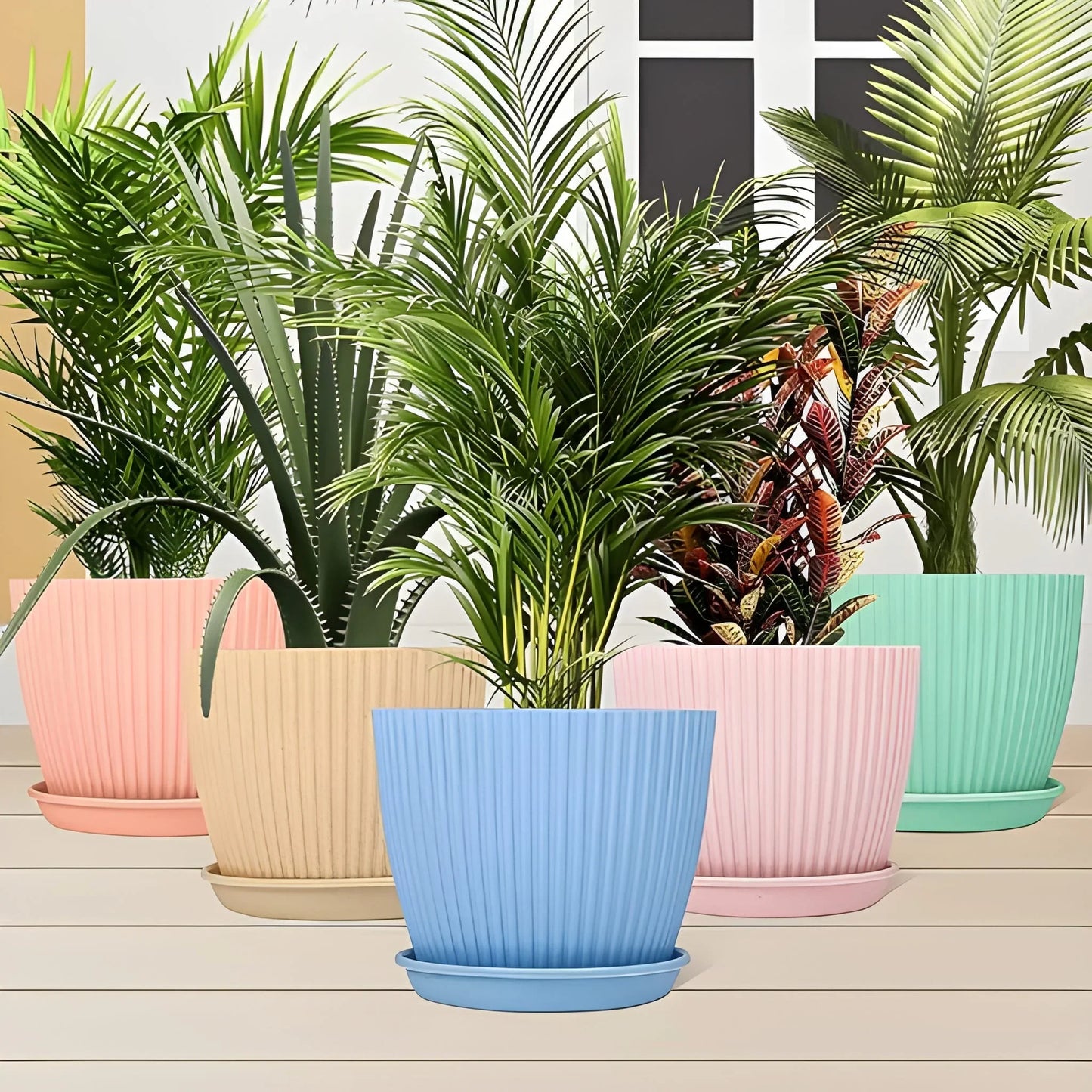 Best plastic flower pot with bottom tray - home & garden | 2025 | fast shipping