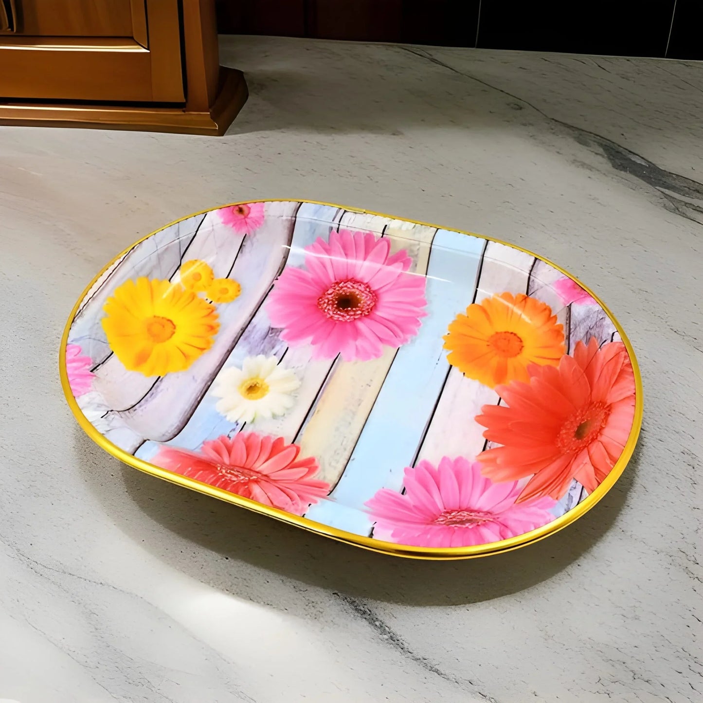 Best plastic flower printed design serving tray - home & garden | 2025 | fast shipping