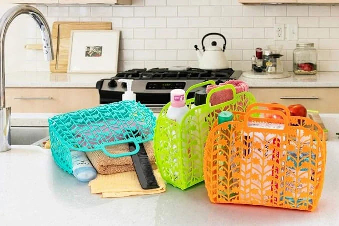 Best plastic foldable basket bag – 3 pcs - household storage bags | 2025 | fast shipping