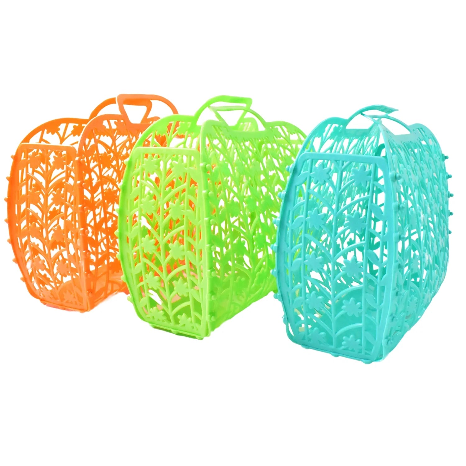 Best plastic foldable basket bag – 3 pcs - household storage bags | 2025 | fast shipping