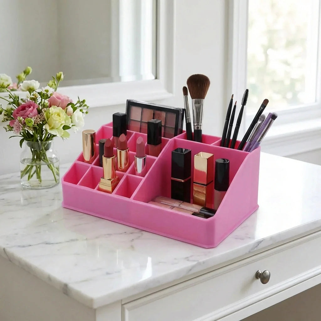 Best plastic makeup organizer box - household storage containers | 2026 | fast shipping