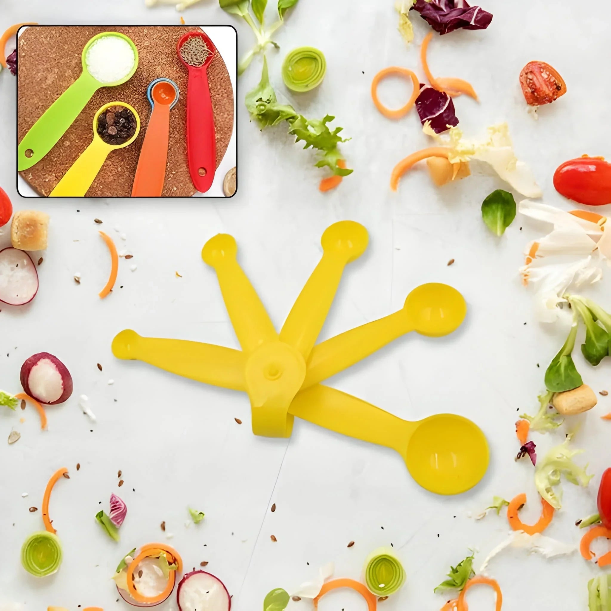 Plastic Measuring Spoons - Set Of 5 - Home & Kitchen