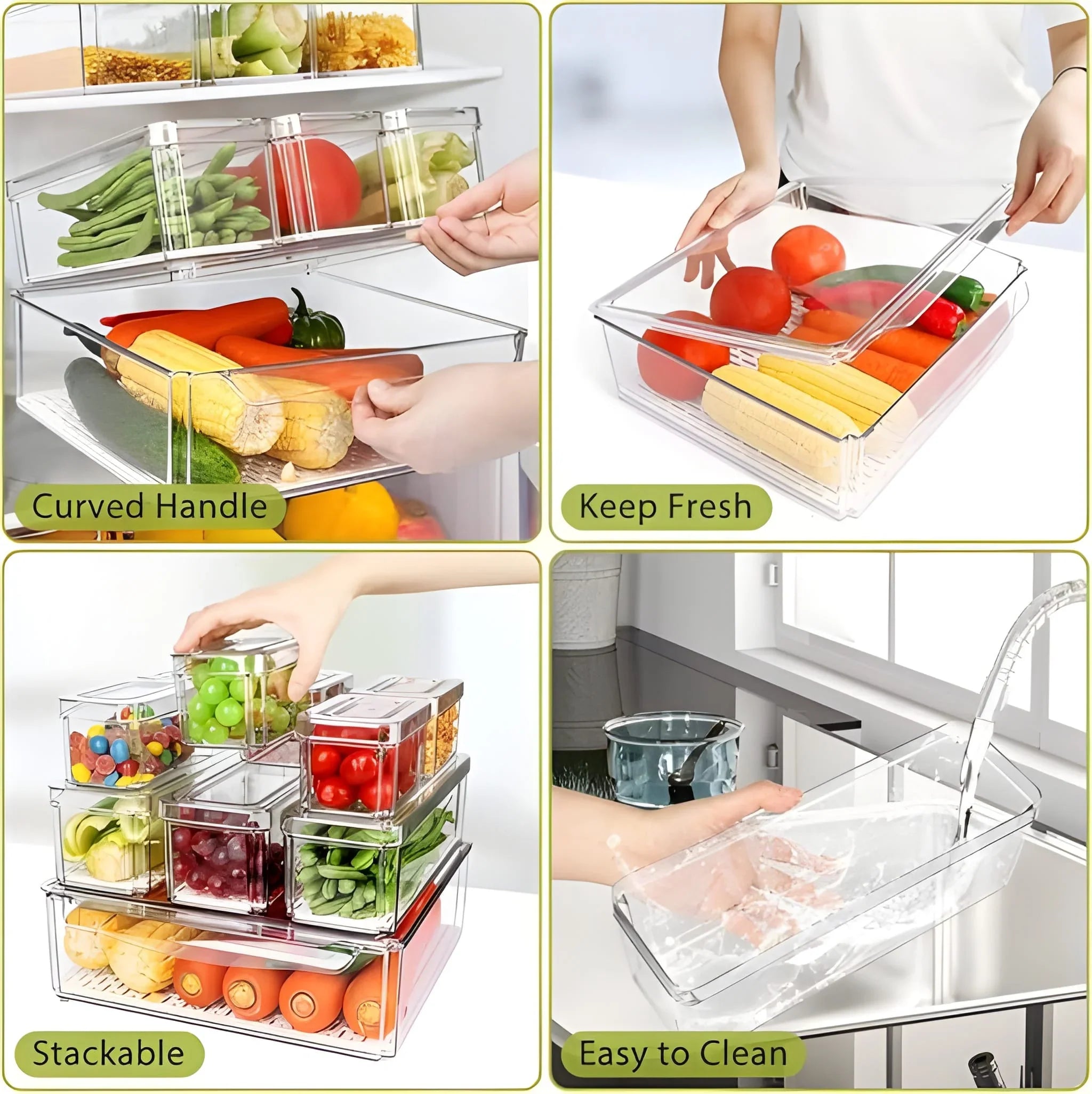 Best plastic refrigerator organizer bins set of 2 - home & garden | 2025 | fast shipping