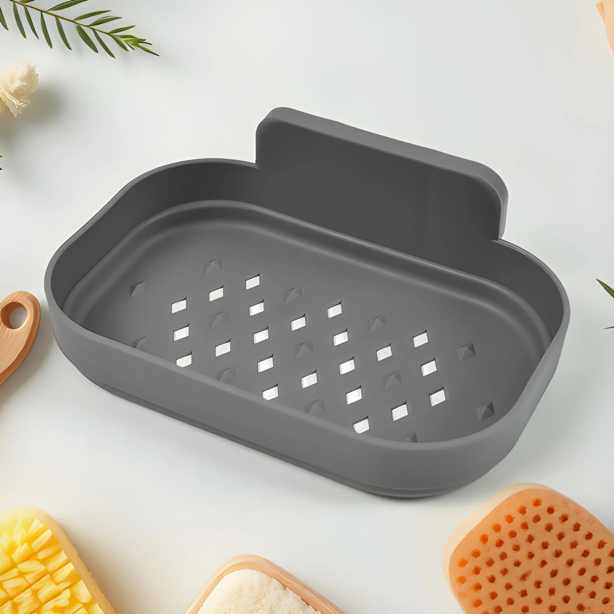 Plastic Soap Dish Holder For Bathroom - Home & Kitchen