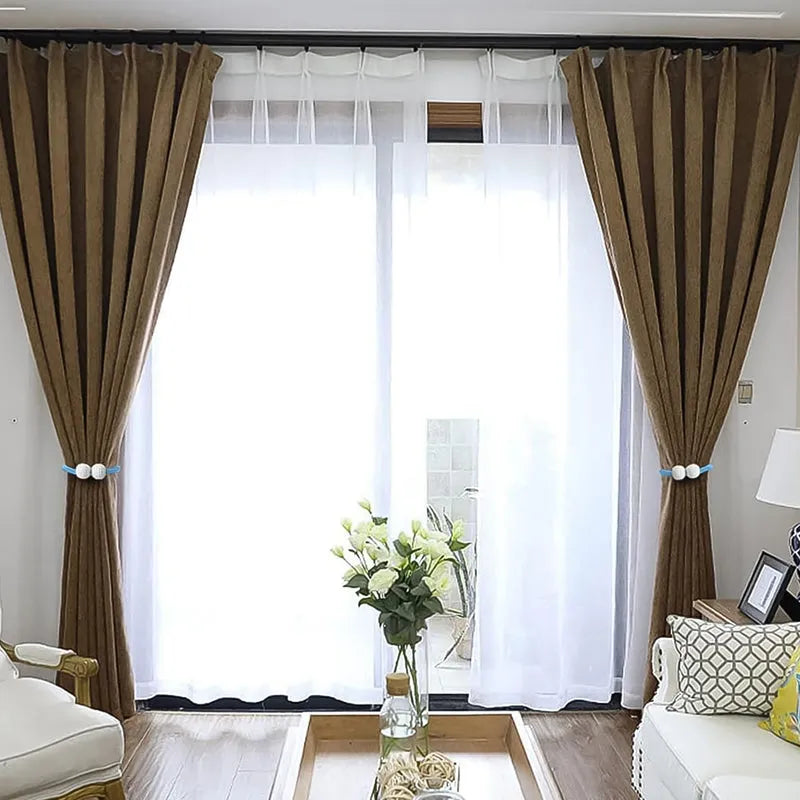 Polyester And Magnet Curtain (2 Pc) - Health & Beauty