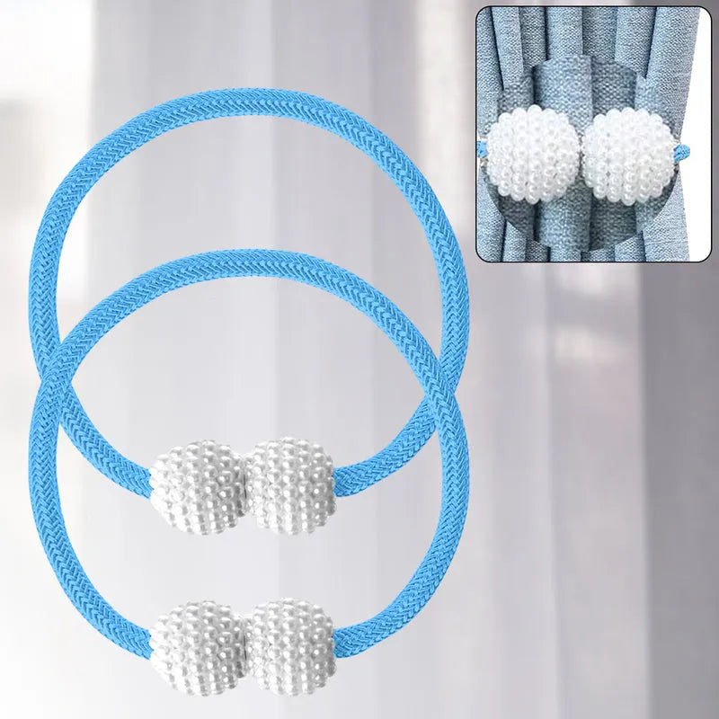 Polyester And Magnet Curtain (2 Pc) - Health & Beauty