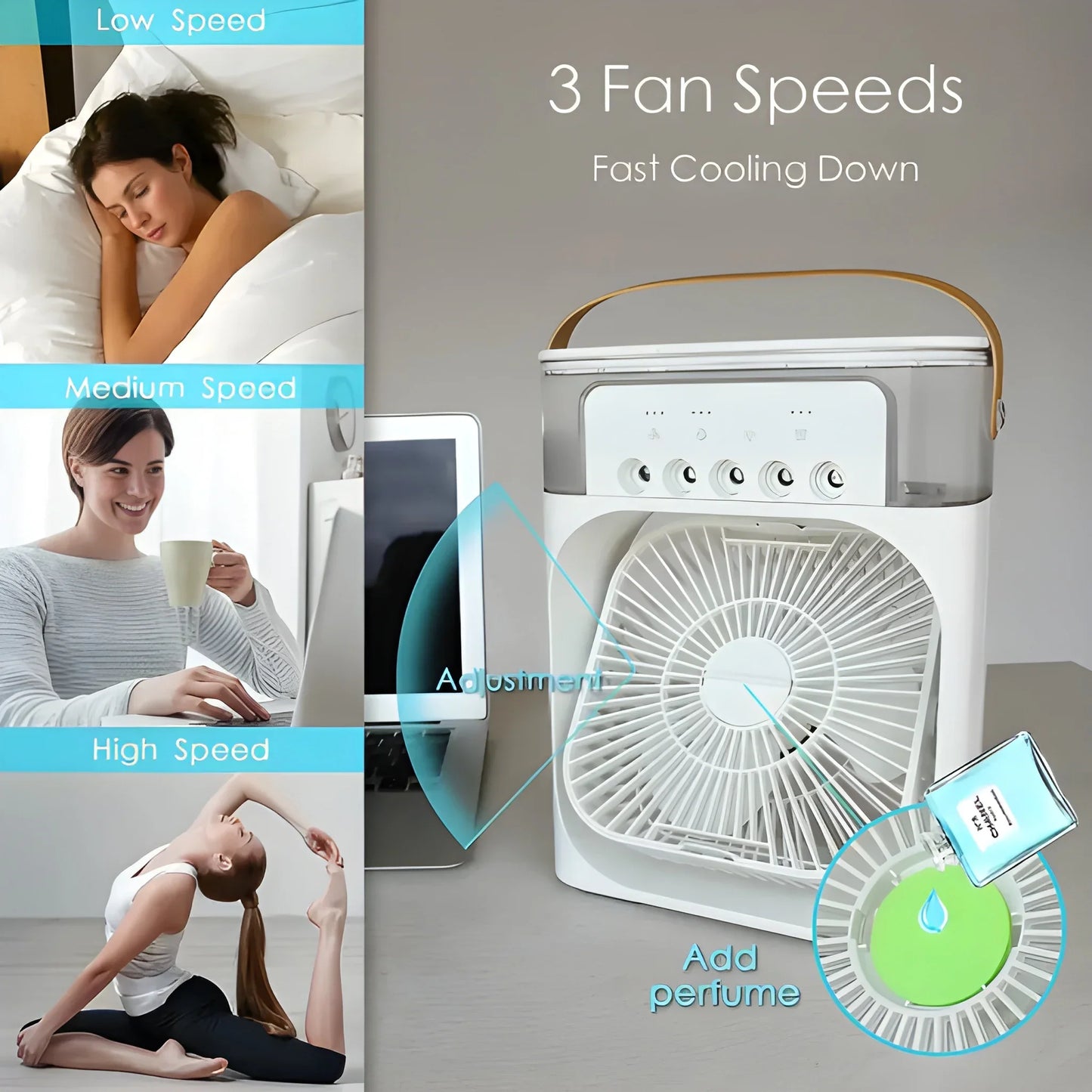 Best portable air cooler with led lights - powered hand fans & misters | 2025 | fast shipping