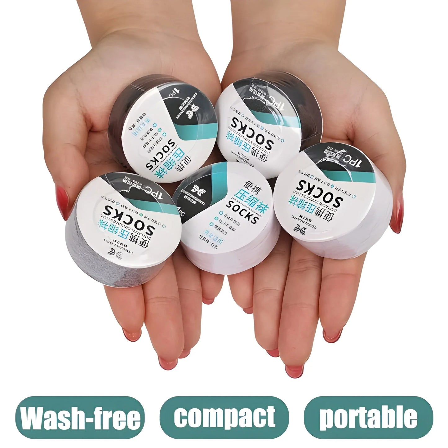 Portable Disposable Compressed Socks - Clothing & Accessories