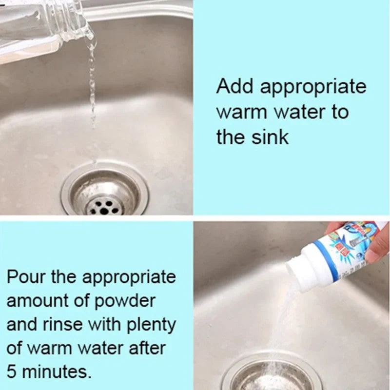 Powerful Drain Cleaner Powder - Home & Kitchen