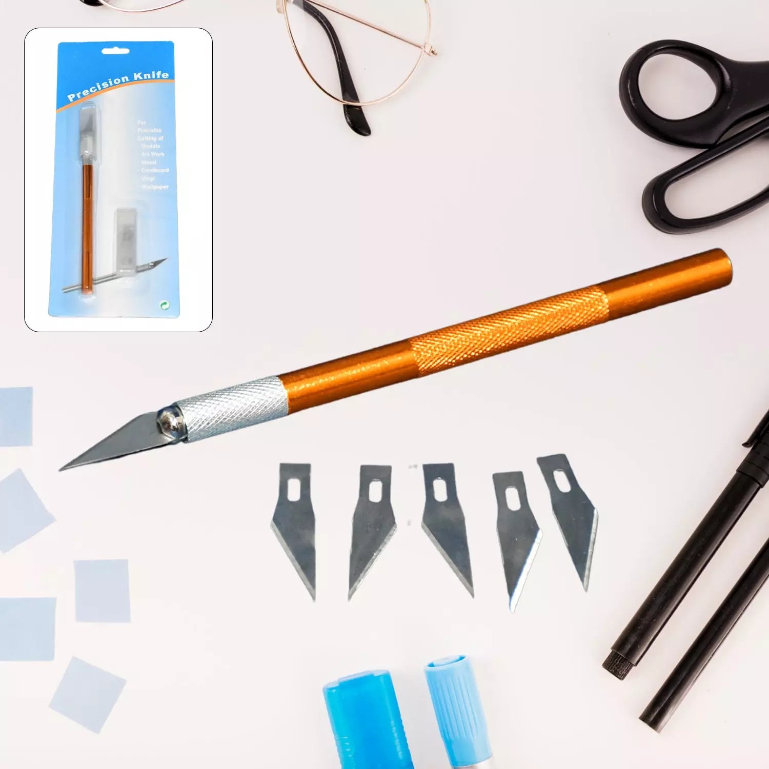 Best precision craft knife set with 5 extra blades - retractable blade knives | 2025 | fast shipping