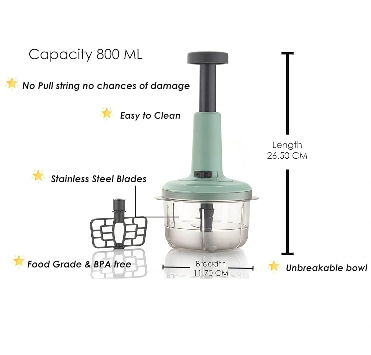 Best push chopper – 3 blades - kitchen slicers | 2025 | fast shipping