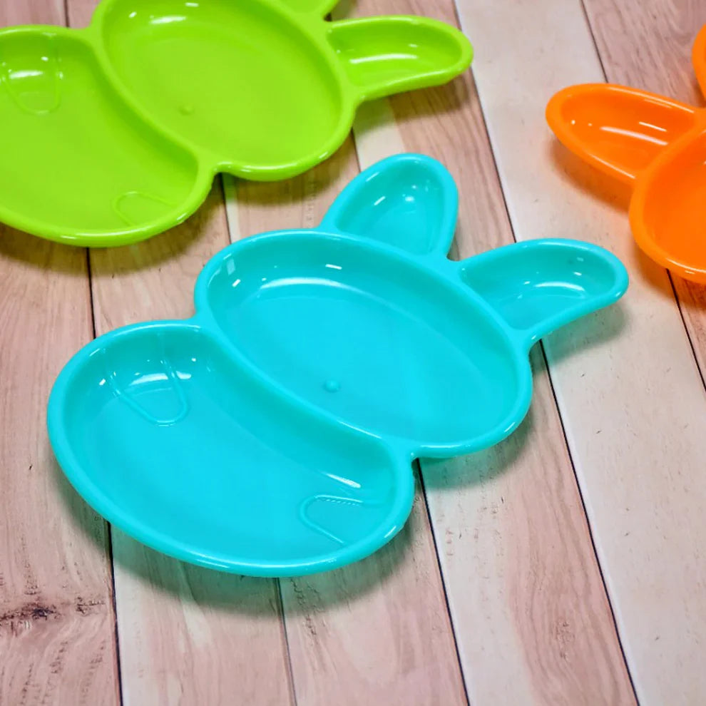 Best rabbit shape kids dish set – 6 pcs - feeding plates | 2025 | fast shipping