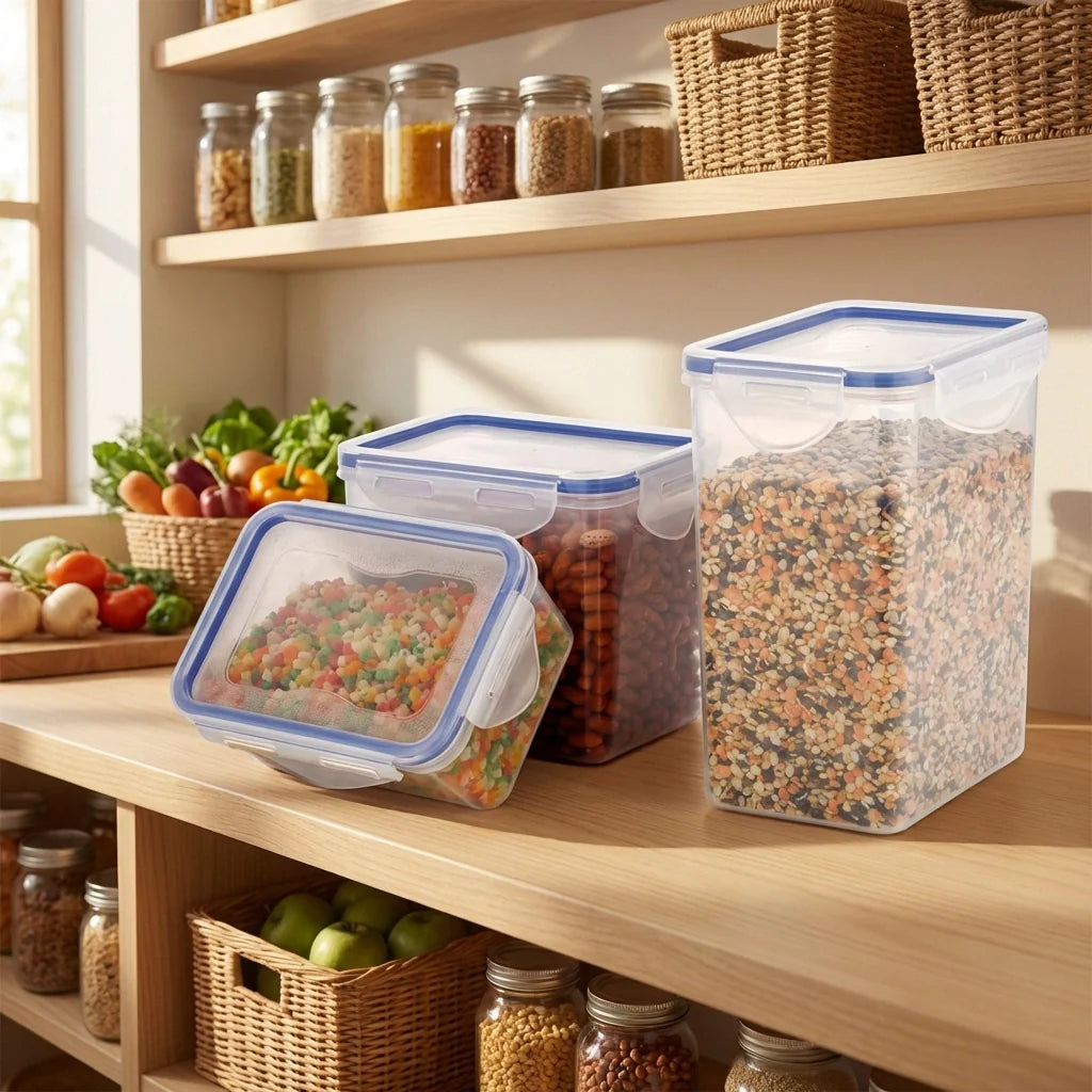 Best rectangular plastic food storage (set of 3) containers | 2026 | fast shipping