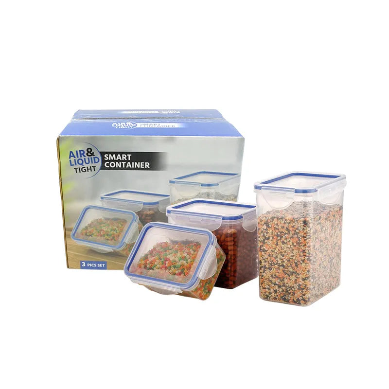 Best rectangular plastic food storage (set of 3) containers | 2025 | fast shipping