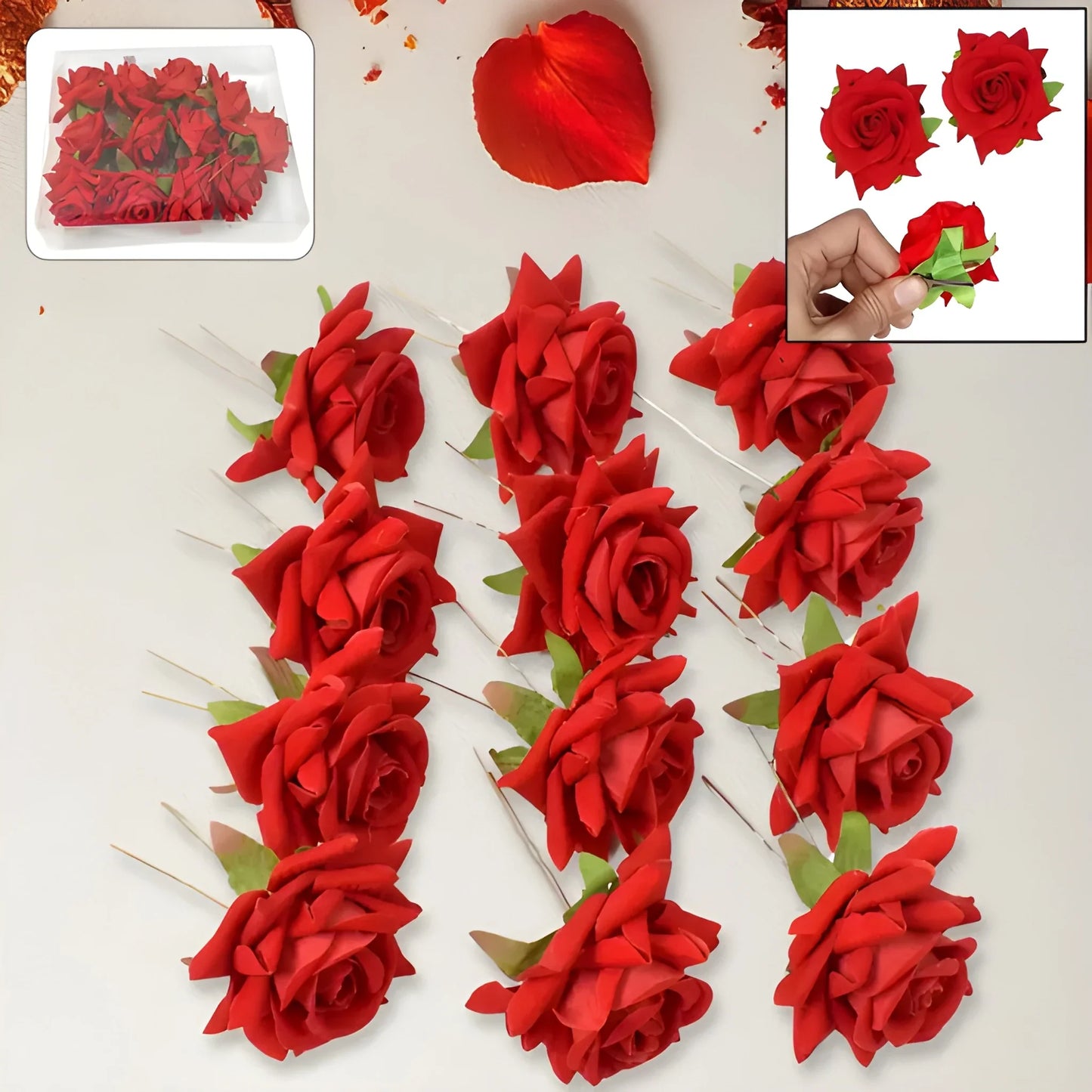 Best red rose hair clips - pins claws & | 2025 | fast shipping