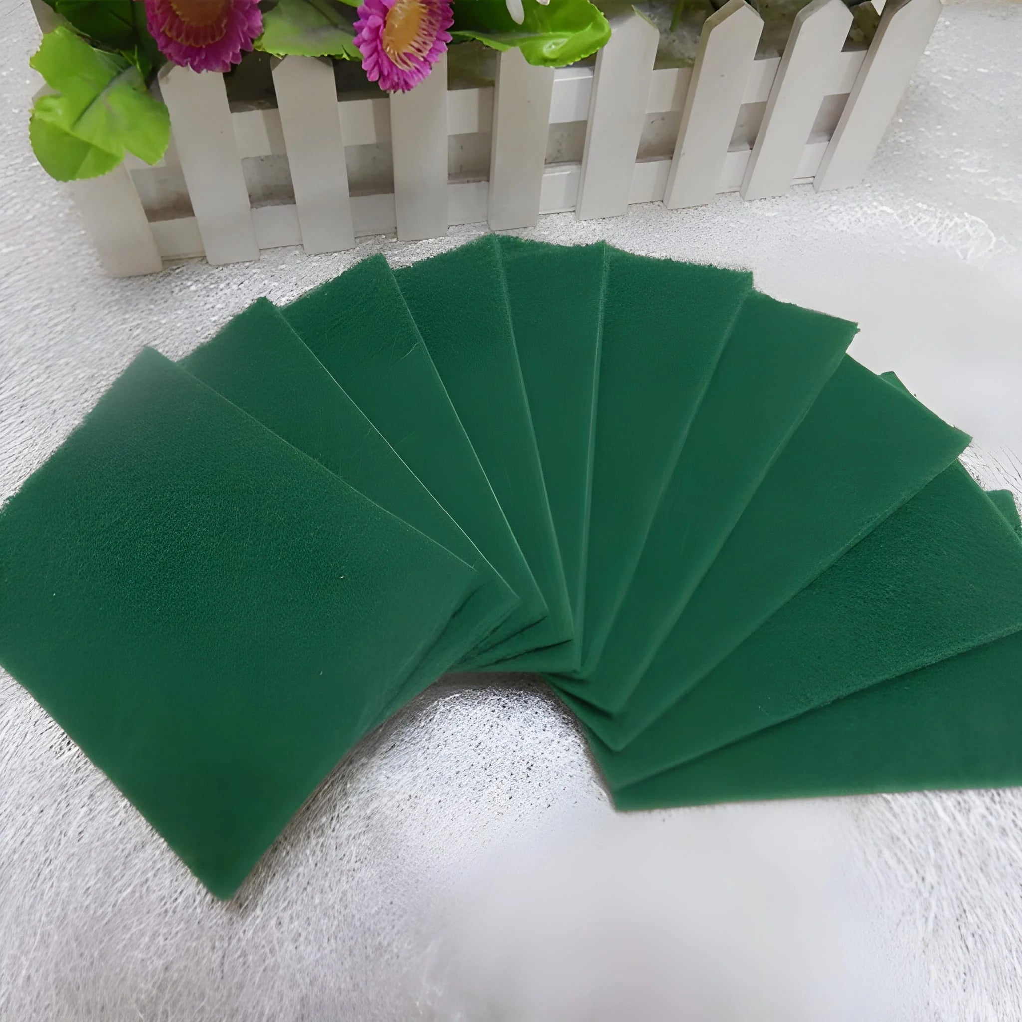Scrub sponge cleaning pads aqua green