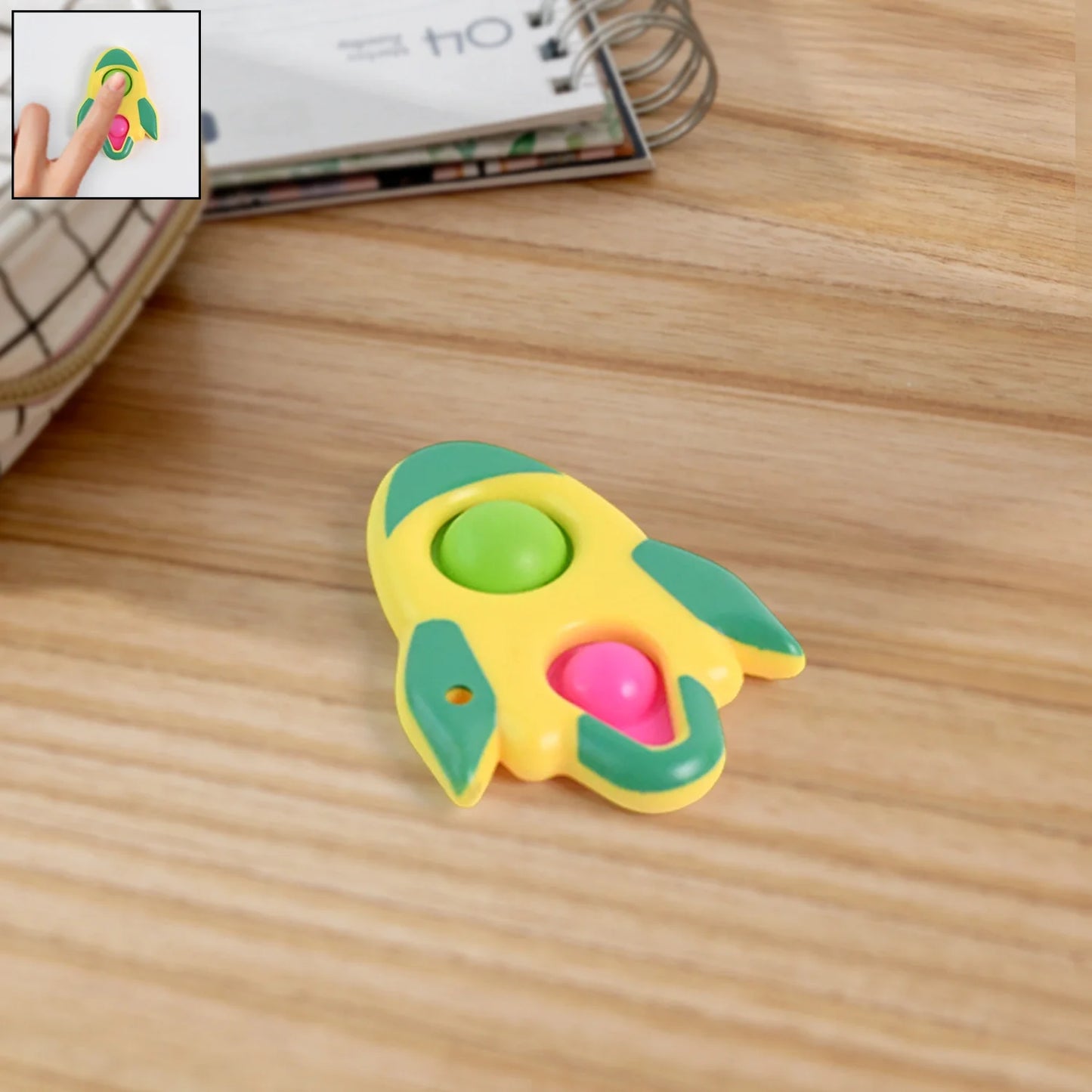 Rocket Dimple Keychain – 1 Pc - Toys