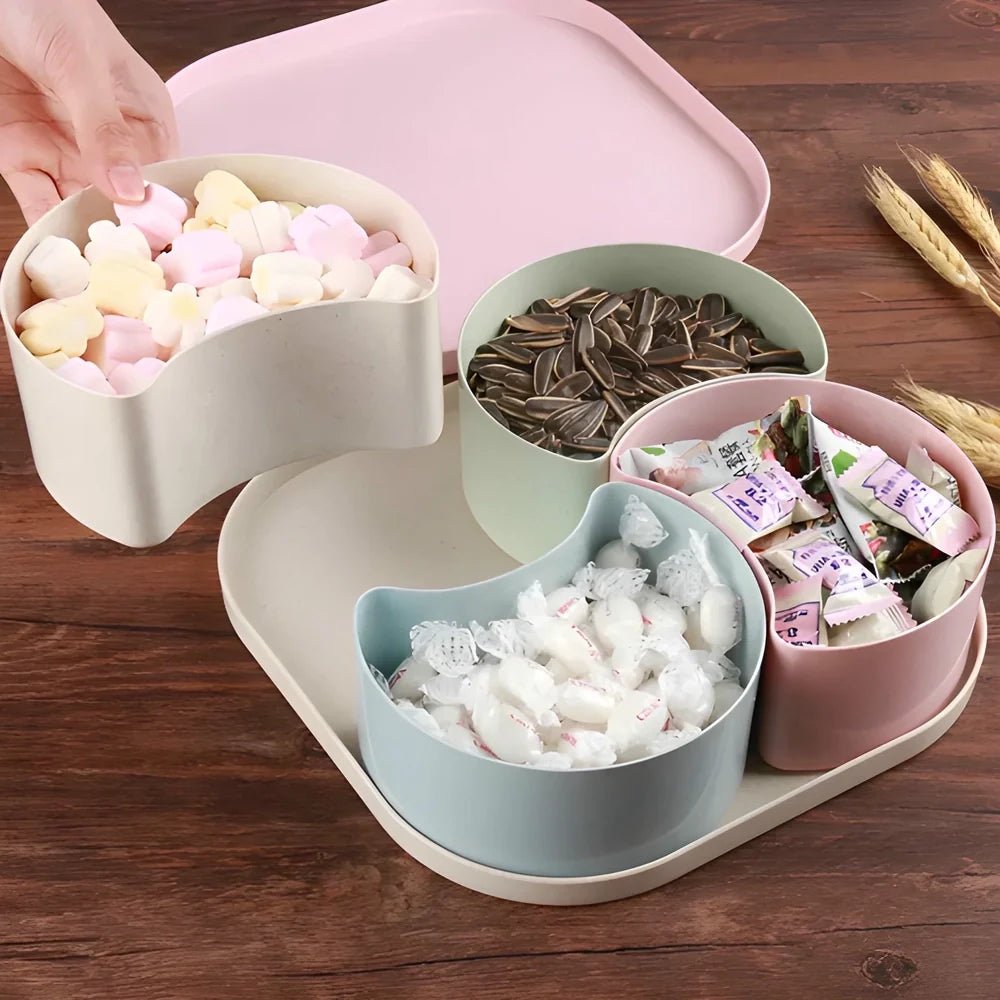 Best rotating compartment candy box - food storage | 2025 | fast shipping